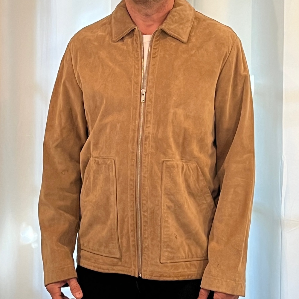 Tan Suede Men's Banana Republic Jacket Medium